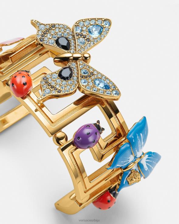 Жене Versace злато кристална наруквица са лептирима Прибор 2DJLH718