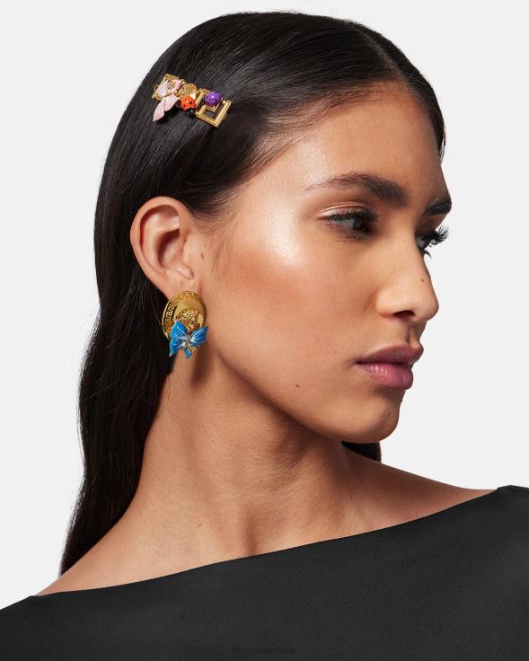Жене Versace злато лептир медуза лева игла за косу Прибор 2DJLH719