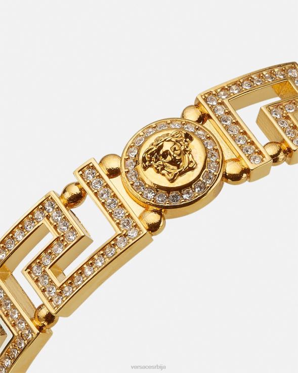 Жене Versace злато наруквица са манжетном од кристала Медуса Греца Прибор 2DJLH761
