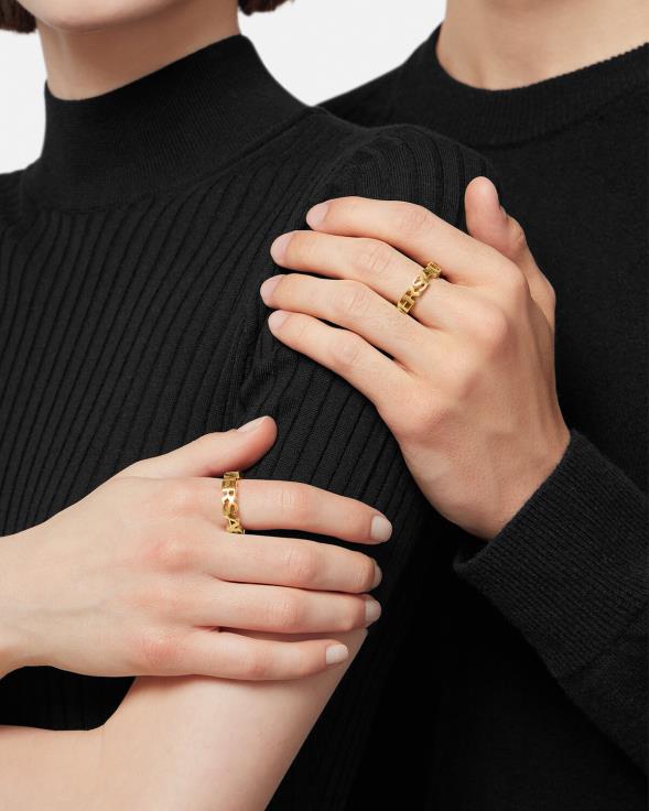 Жене Versace злато лого прстен Прибор 2DJLH805