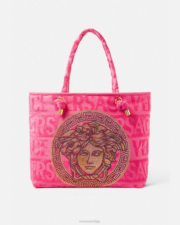 Жене Versace фуксија торба за пешкире од кристалне медузе доњи веш и одећа за плажу 2DJLH1208