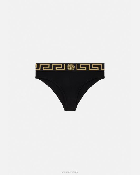 Жене Versace црн греца граничне гаћице доњи веш и одећа за плажу 2DJLH1060