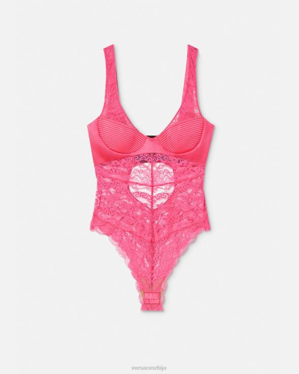Жене Versace розе чипкасти боди доњи веш и одећа за плажу 2DJLH1079