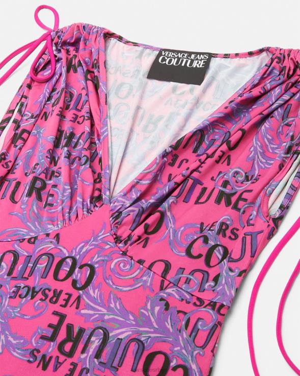 Жене Versace фуксија лого цоутуре мини хаљина одећу 2DJLH2188