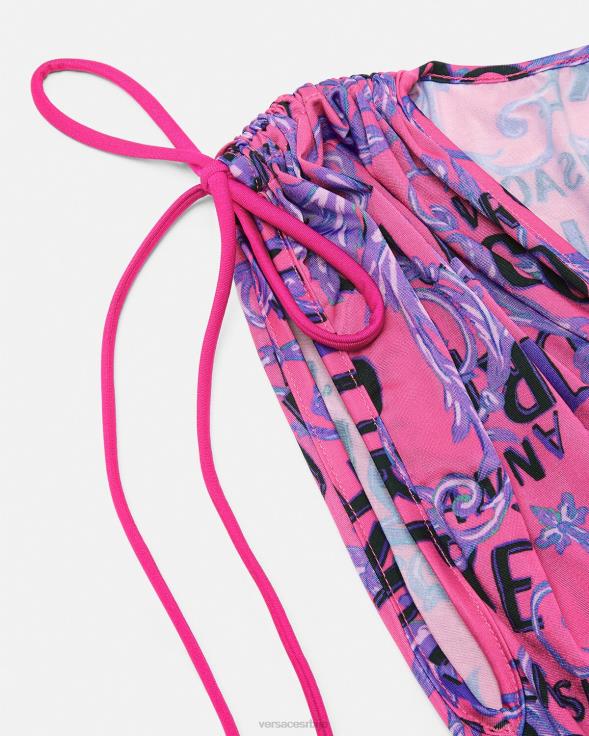 Жене Versace фуксија лого цоутуре мини хаљина одећу 2DJLH2188