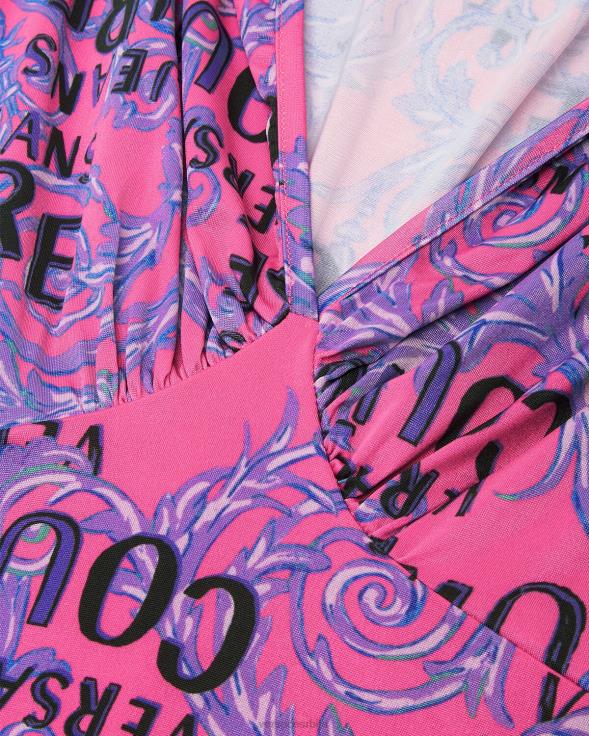 Жене Versace фуксија лого цоутуре мини хаљина одећу 2DJLH2188