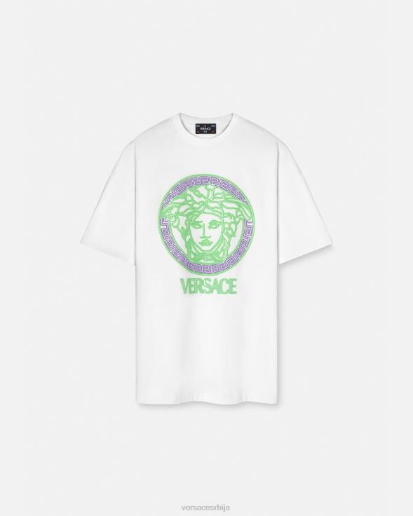 Жене Versace бео мајица са логом медуса одећу 2DJLH135