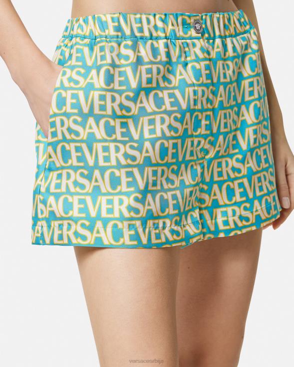 Жене Versace принт свилени шортс одећу 2DJLH191
