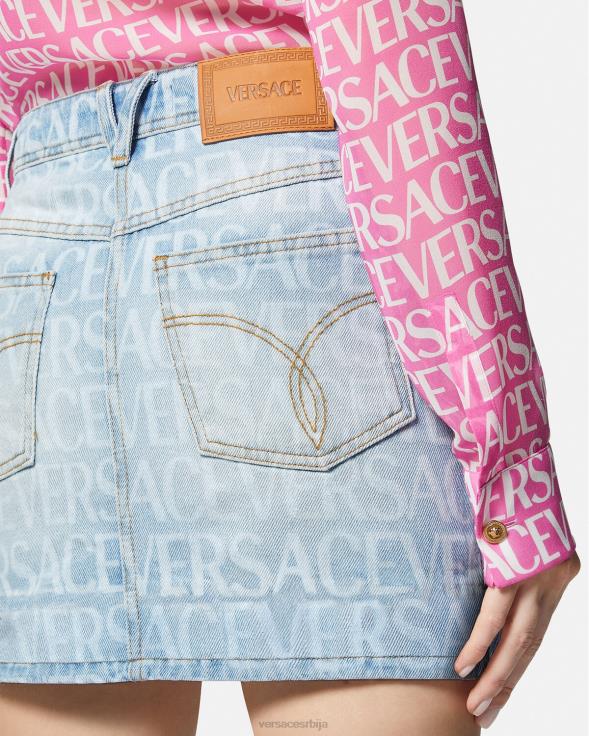 Жене Versace Плави свеобухватна тексас мини сукња одећу 2DJLH168