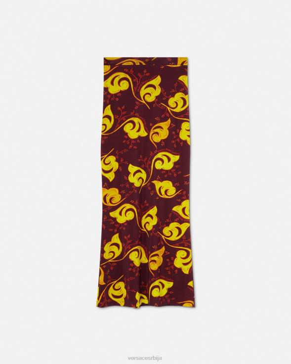Жене Versace љубичаста твигс миди сукња одећу 2DJLH2181