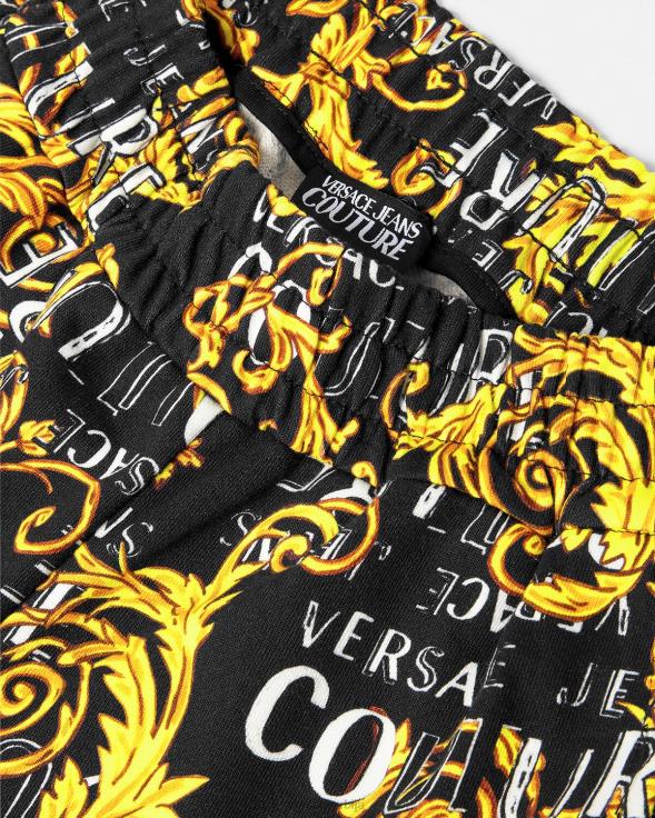 Жене Versace црно злато лого цоутуре тренирке одећу 2DJLH2238