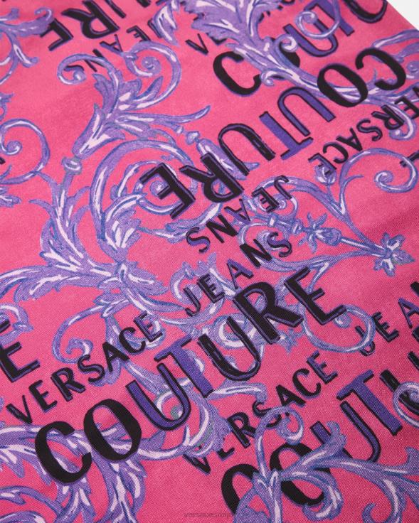 Жене Versace фуксија лого цоутуре топ на једно раме одећу 2DJLH2204