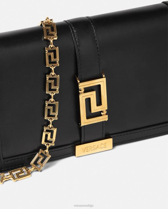 Жене Versace црн греца богиња мини торба торбе 2DJLH256
