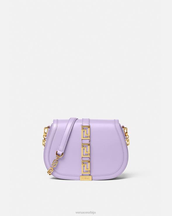 Жене Versace лила греца богиња велика торба за раме торбе 2DJLH272