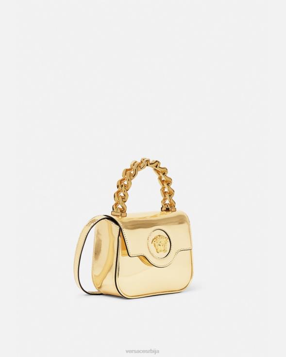 Жене Versace злато ла медуса мини торба торбе 2DJLH310