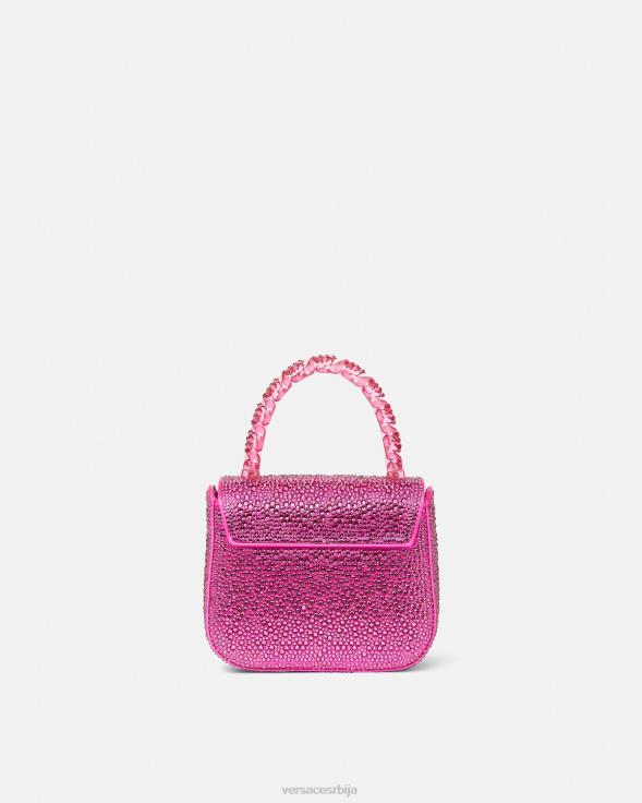 Жене Versace фуксија кристал ла медуса мини торба торбе 2DJLH315
