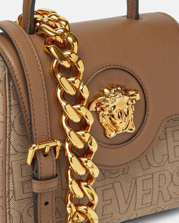 Жене Versace браон алловер ла медуса мала торбица торбе 2DJLH325