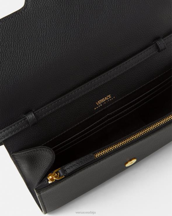 Жене Versace црн ла медуса торба за крст торбе 2DJLH344