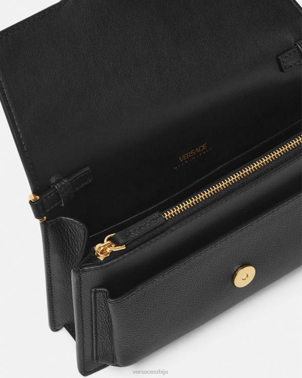 Жене Versace црн ла медуса торба за крст торбе 2DJLH346