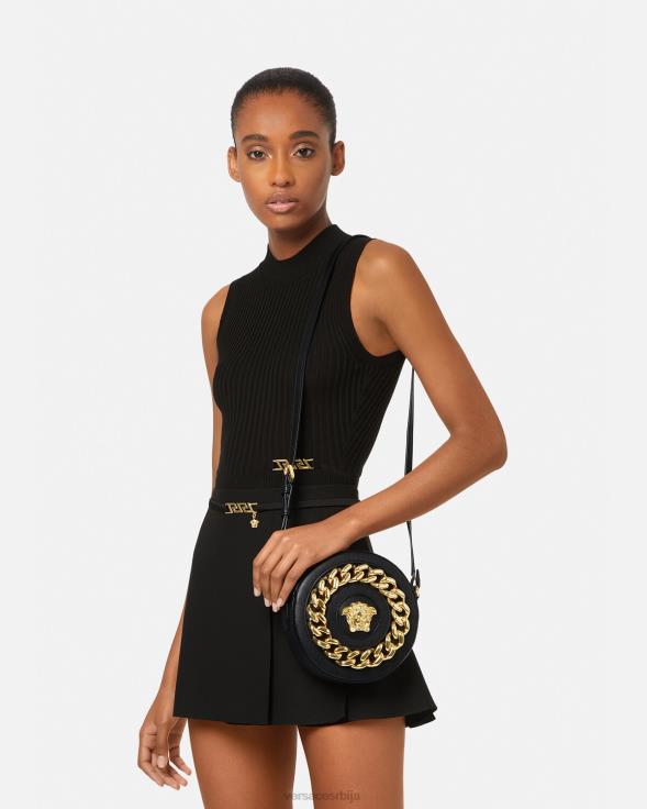 Жене Versace црн ла медуса округла торба за камеру торбе 2DJLH355