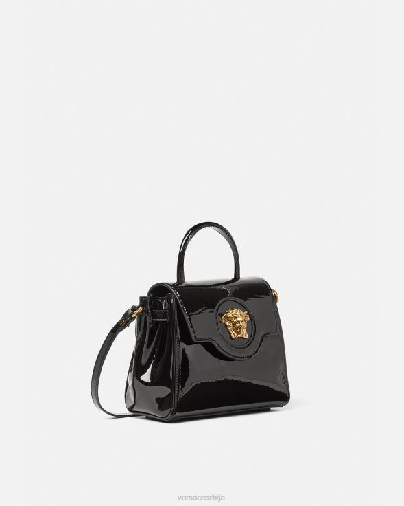 Жене Versace црн ла медуса мала торбица торбе 2DJLH361