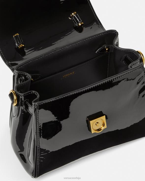Жене Versace црн ла медуса мала торбица торбе 2DJLH361