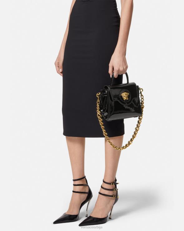 Жене Versace црн ла медуса мала торбица торбе 2DJLH361