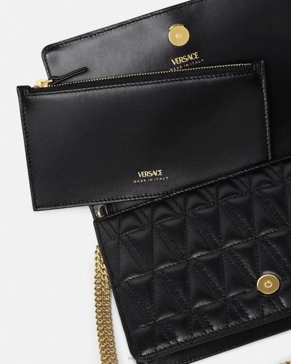 Жене Versace црн виртус квачило торбе 2DJLH369