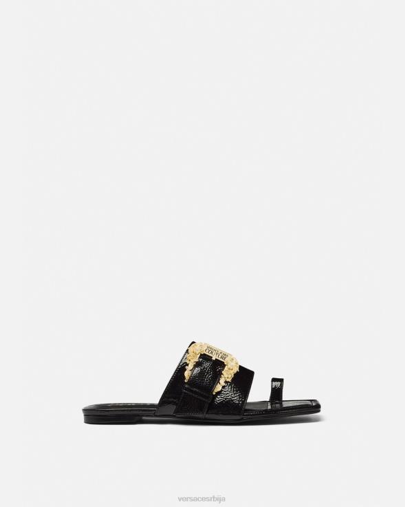 Жене Versace црн миллие барокне мазге са копчом ципела 2DJLH2301