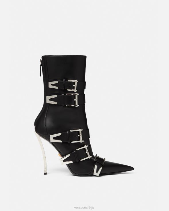 Жене Versace црн чизме са копчом ципела 2DJLH390