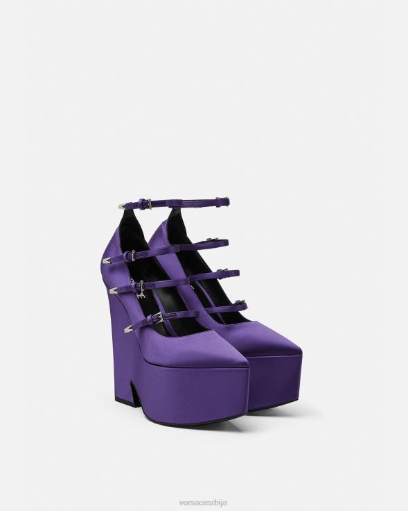 Жене Versace љубичаста темпест сатенске платформе ципела 2DJLH496