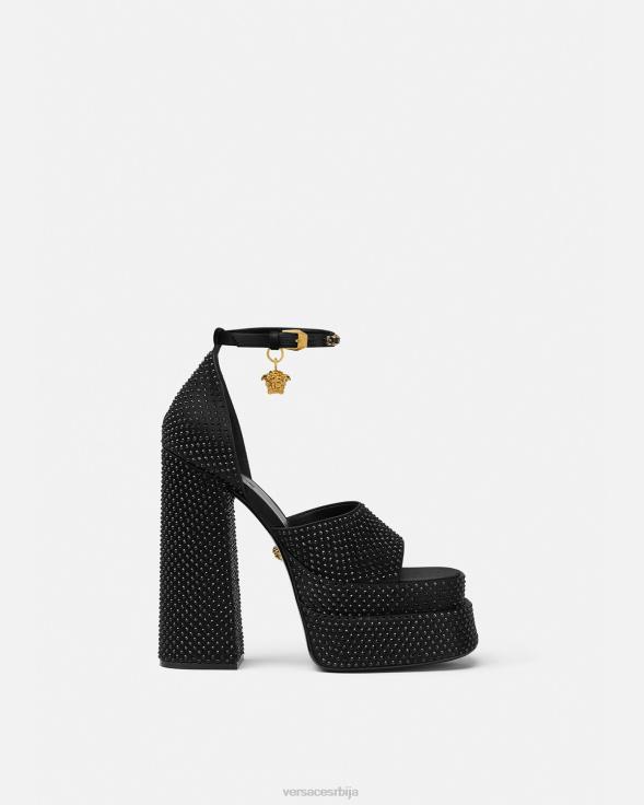 Жене Versace црн сандале на платформи медуса аевитас ципела 2DJLH425