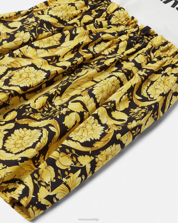 деца Versace бело и штампано бароко мајица хаљина одећу 2DJLH1953