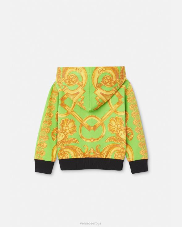 деца Versace златно и зелено бароццо 660 капуљача за бебе одећу 2DJLH1892