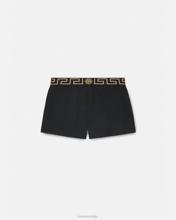 мушкарци Versace црн греца борд шорц за купање доњи веш и одећа за плажу 2DJLH1811