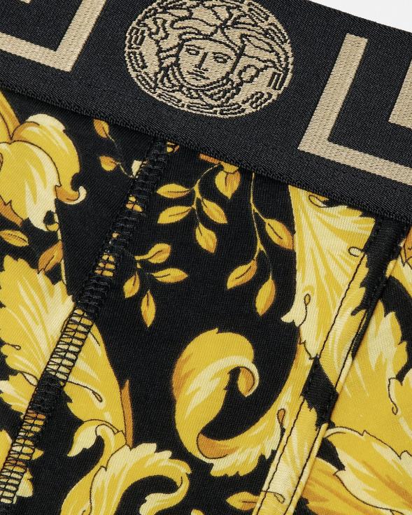 мушкарци Versace црн бароко дугачка стабла доњи веш и одећа за плажу 2DJLH1748