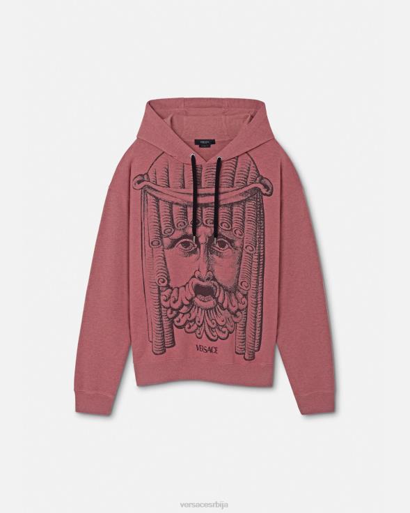 мушкарци Versace розе ла масцхера хоодие одећу 2DJLH1416