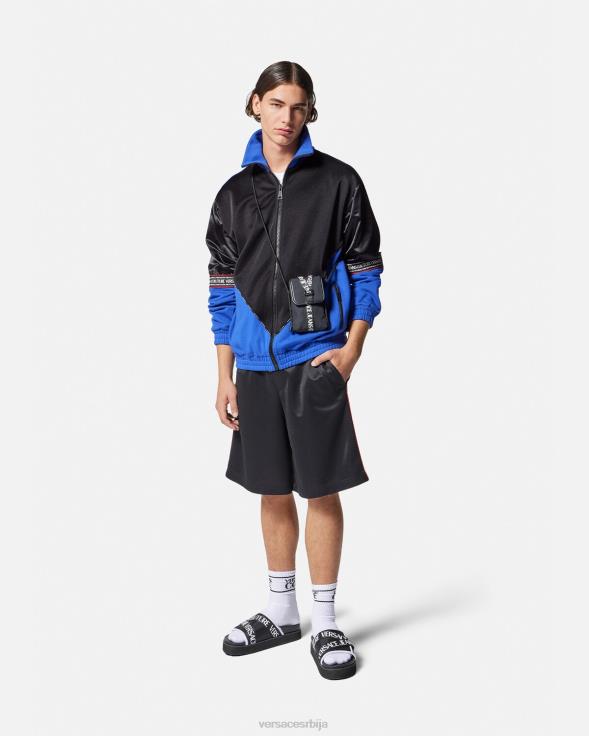 мушкарци Versace црн дуксерица са логом одећу 2DJLH2409