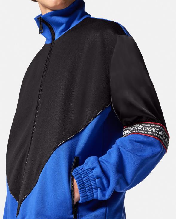 мушкарци Versace црн дуксерица са логом одећу 2DJLH2409