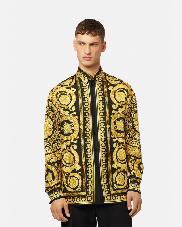 мушкарци Versace принт бароко свилена кошуља одећу 2DJLH1296