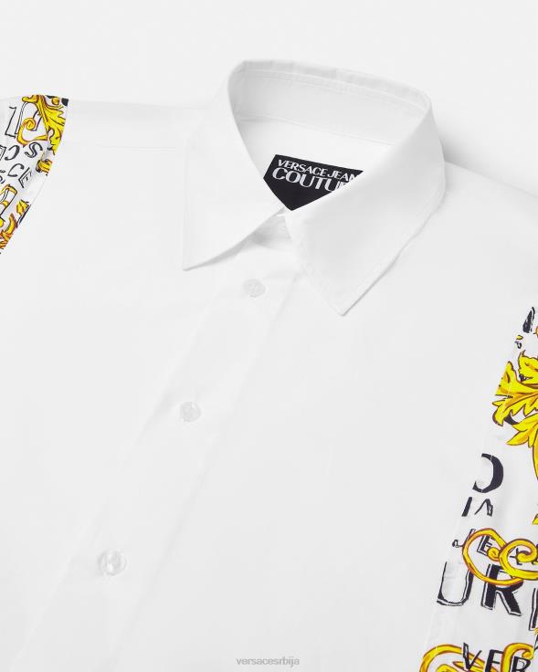 мушкарци Versace бео лого цоутуре мајица одећу 2DJLH2399
