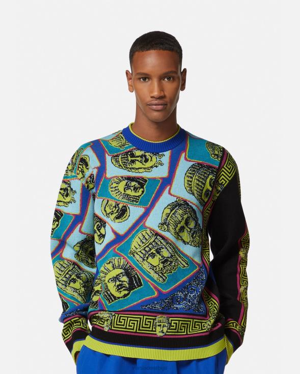 мушкарци Versace принт ле масцхере жакар џемпер одећу 2DJLH1335