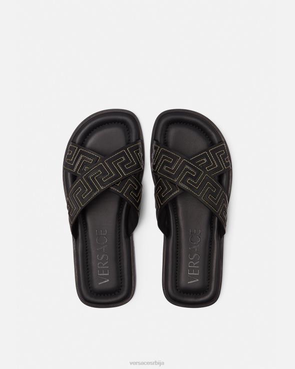 мушкарци Versace црн греца сандале ципела 2DJLH1589